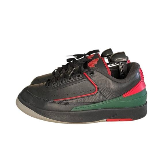 Jordan Other - Mens Air Jordan 2 Retro Low 'Christmas' Basketball Sneakers Size 8 Black Green